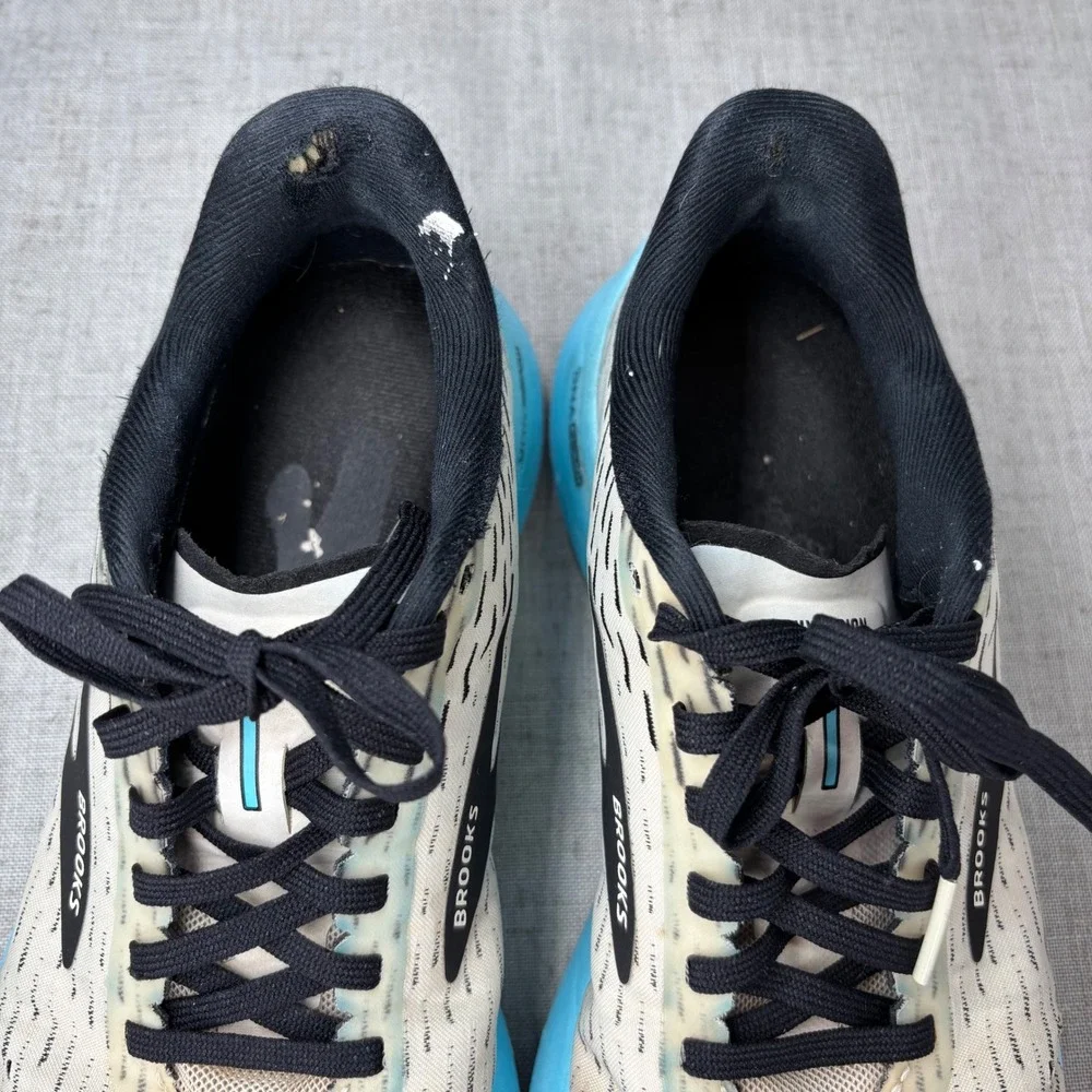 Brooks Hyperion Tempo Running Shoes White Black Blue Mesh Sneaker‎ Women's 7.5
